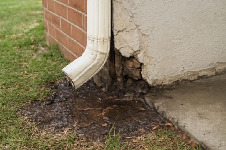 Downspout Failure Water Removal
