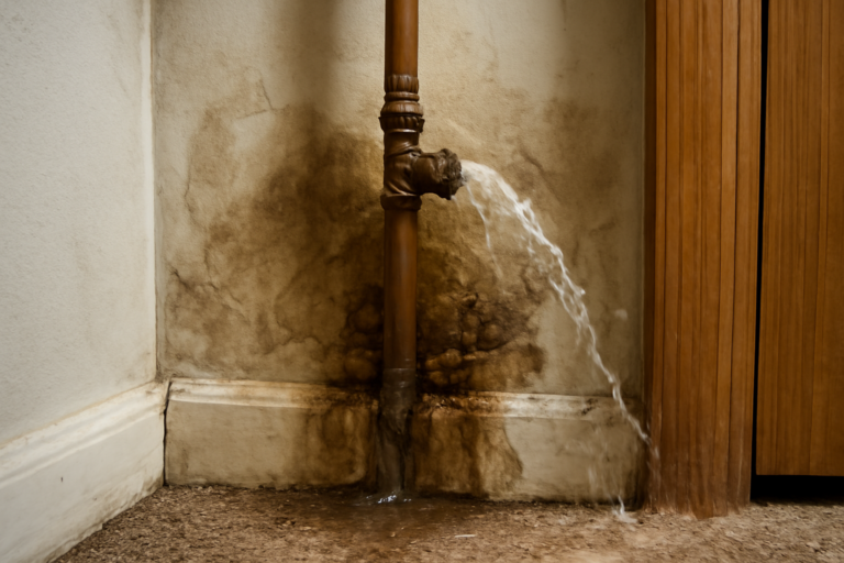 Leaking Pipe Water Removal